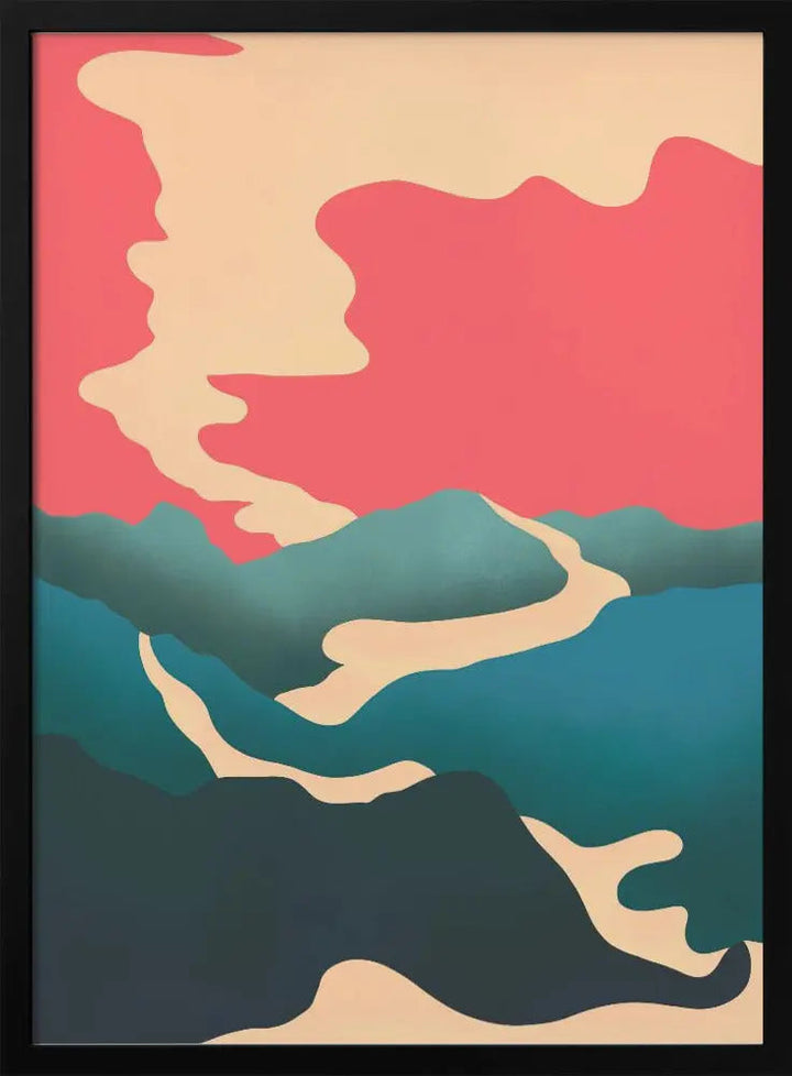 Smoke Through the Hills - Stretched Canvas, Poster or Fine Art Print I Heart Wall Art