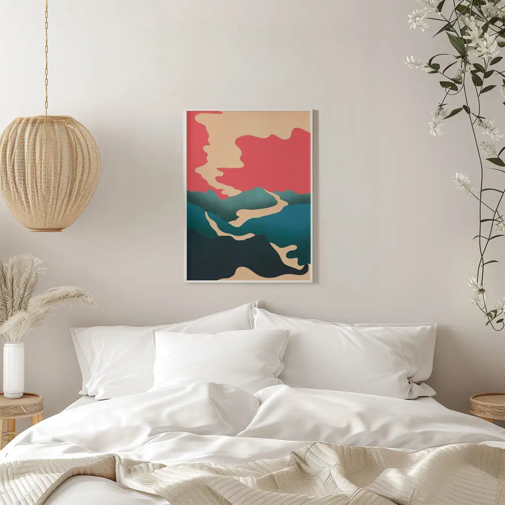 Smoke Through the Hills - Stretched Canvas, Poster or Fine Art Print I Heart Wall Art