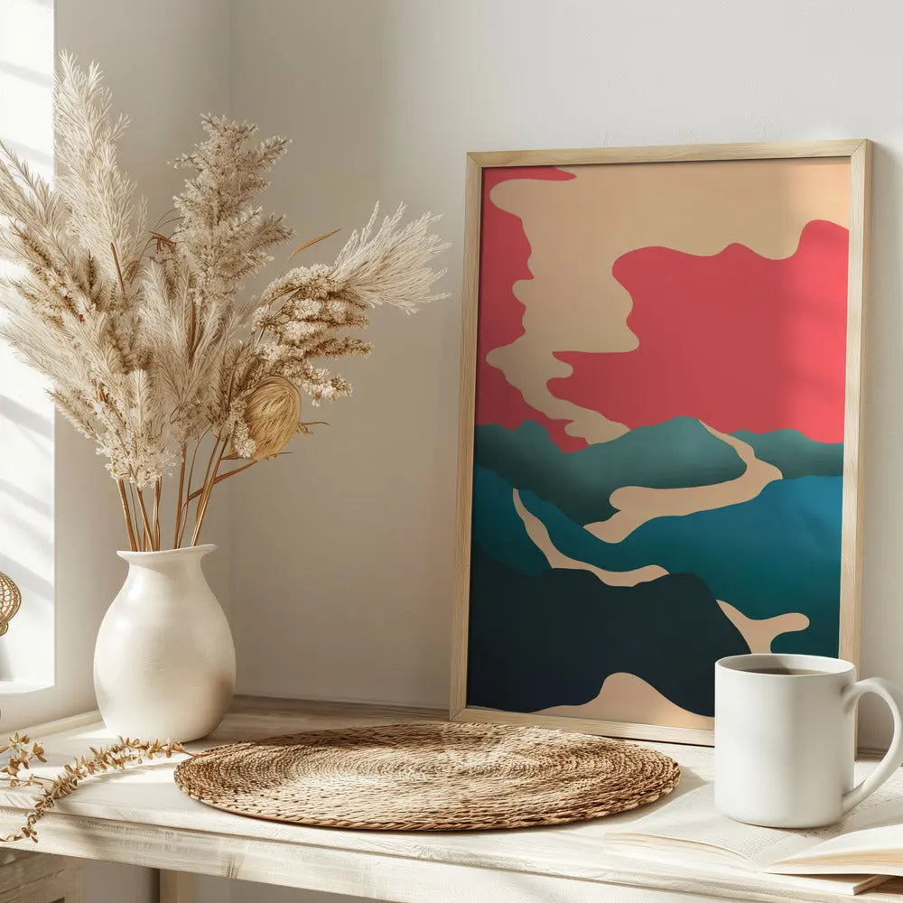 Smoke Through the Hills - Stretched Canvas, Poster or Fine Art Print I Heart Wall Art