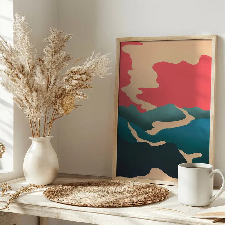 Smoke Through the Hills - Stretched Canvas, Poster or Fine Art Print I Heart Wall Art