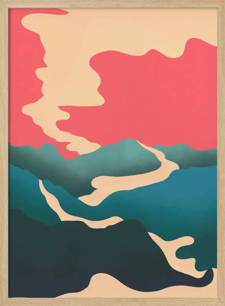 Smoke Through the Hills - Stretched Canvas, Poster or Fine Art Print I Heart Wall Art