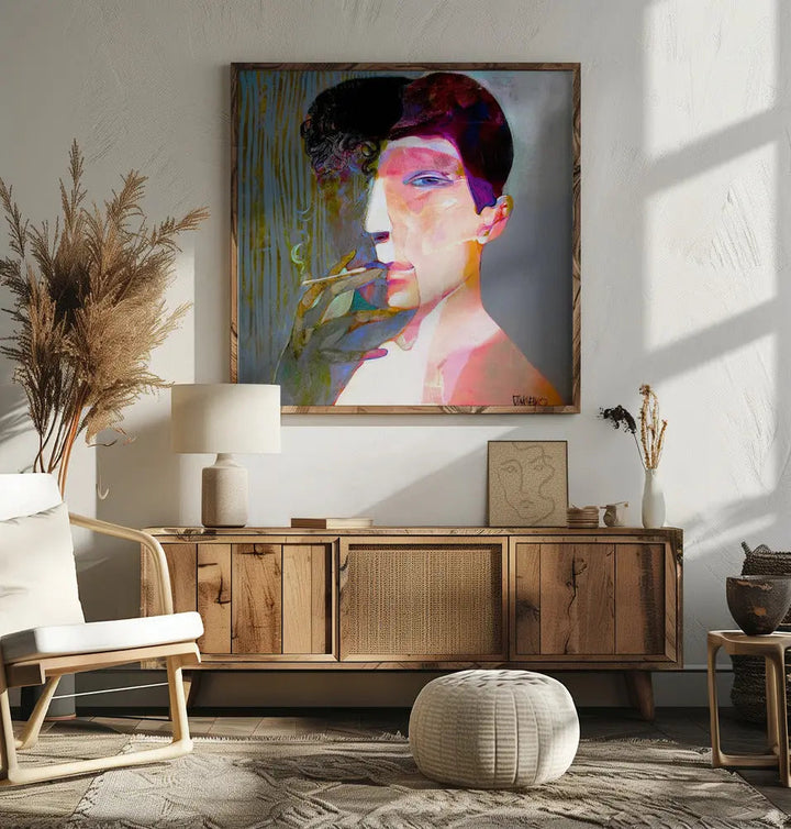 Smoky - Square Stretched Canvas, Poster or Fine Art Print I Heart Wall Art