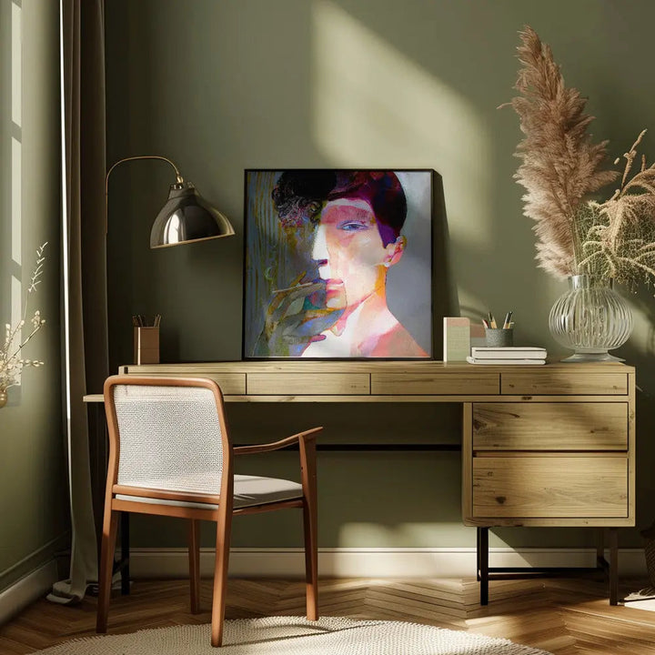 Smoky - Square Stretched Canvas, Poster or Fine Art Print I Heart Wall Art