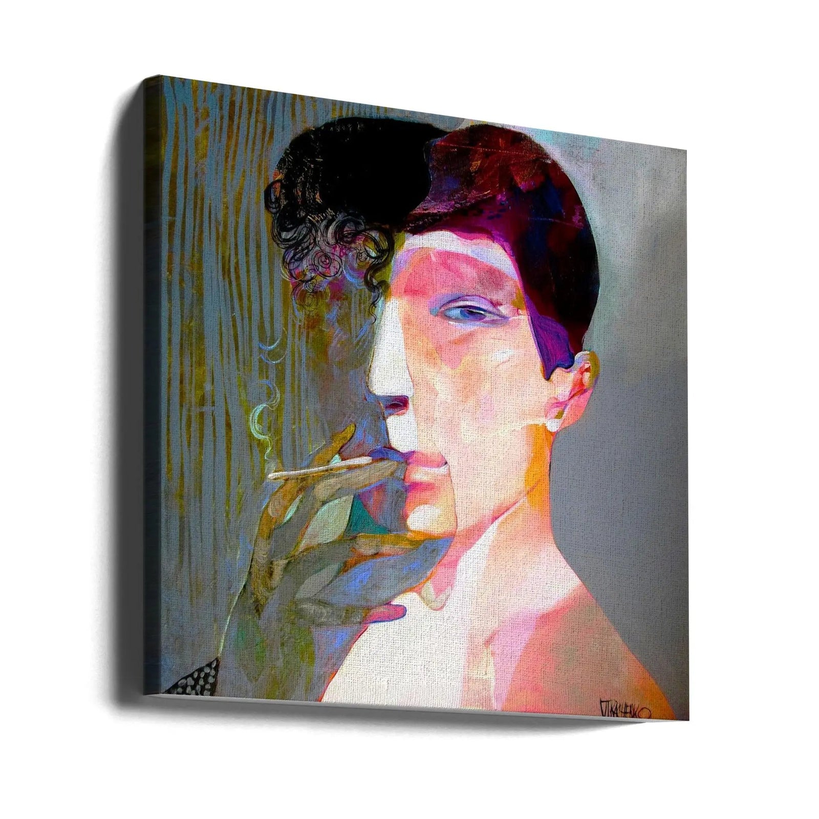 Smoky - Square Stretched Canvas, Poster or Fine Art Print I Heart Wall Art