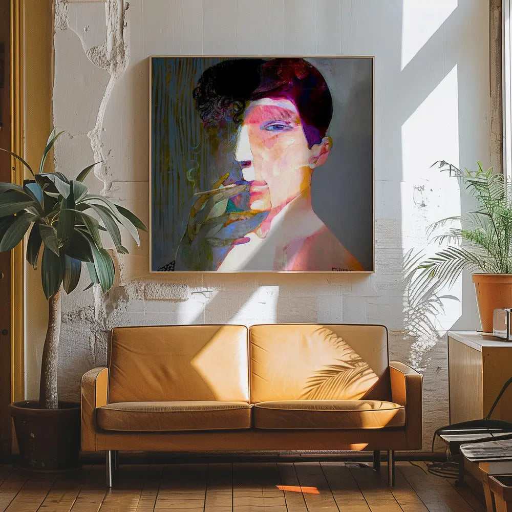 Smoky - Square Stretched Canvas, Poster or Fine Art Print I Heart Wall Art