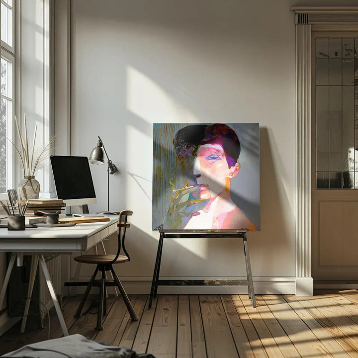 Smoky - Square Stretched Canvas, Poster or Fine Art Print I Heart Wall Art
