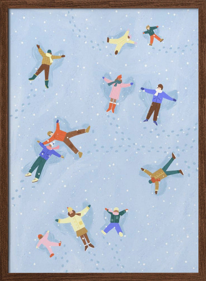 Snow Angels - Stretched Canvas, Poster or Fine Art Print I Heart Wall Art