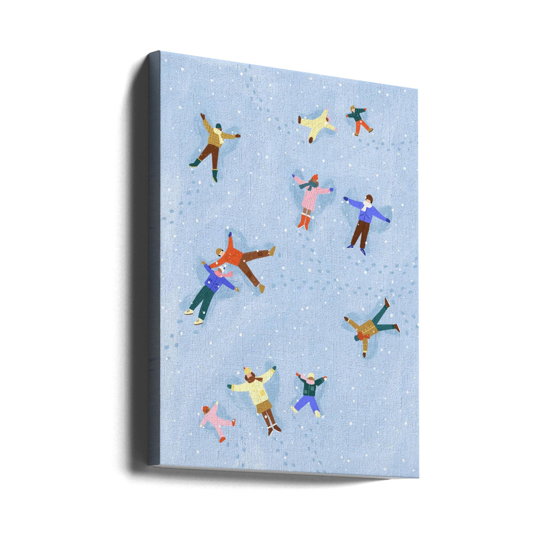 Snow Angels - Stretched Canvas, Poster or Fine Art Print I Heart Wall Art