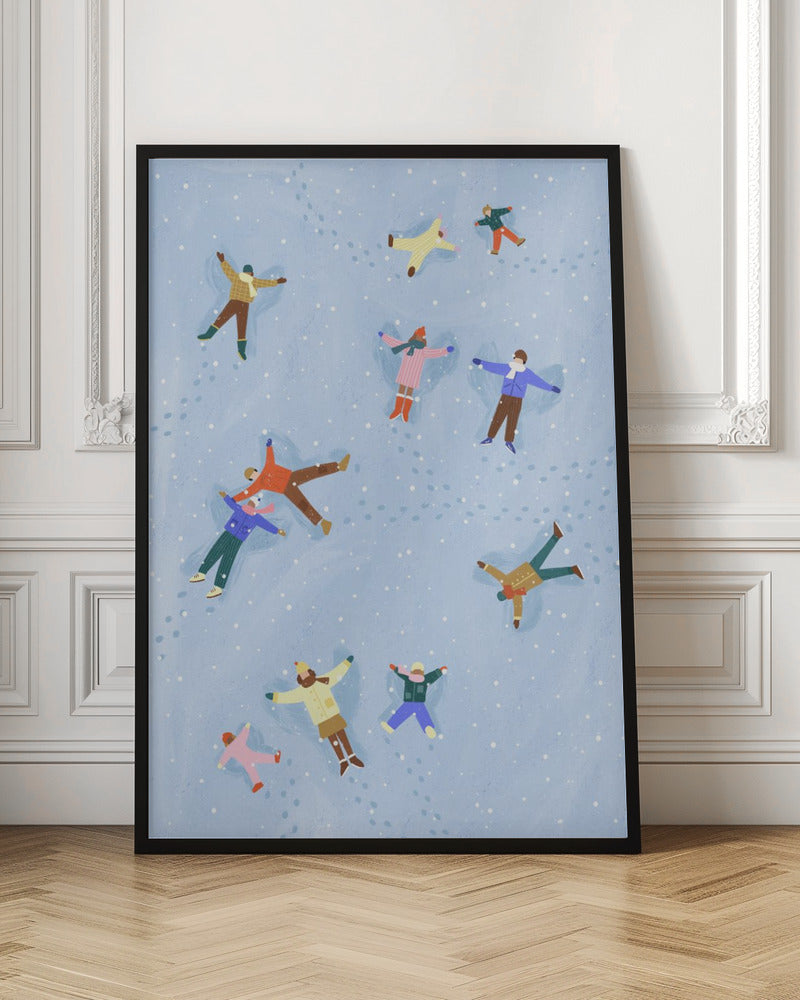 Snow Angels - Stretched Canvas, Poster or Fine Art Print I Heart Wall Art