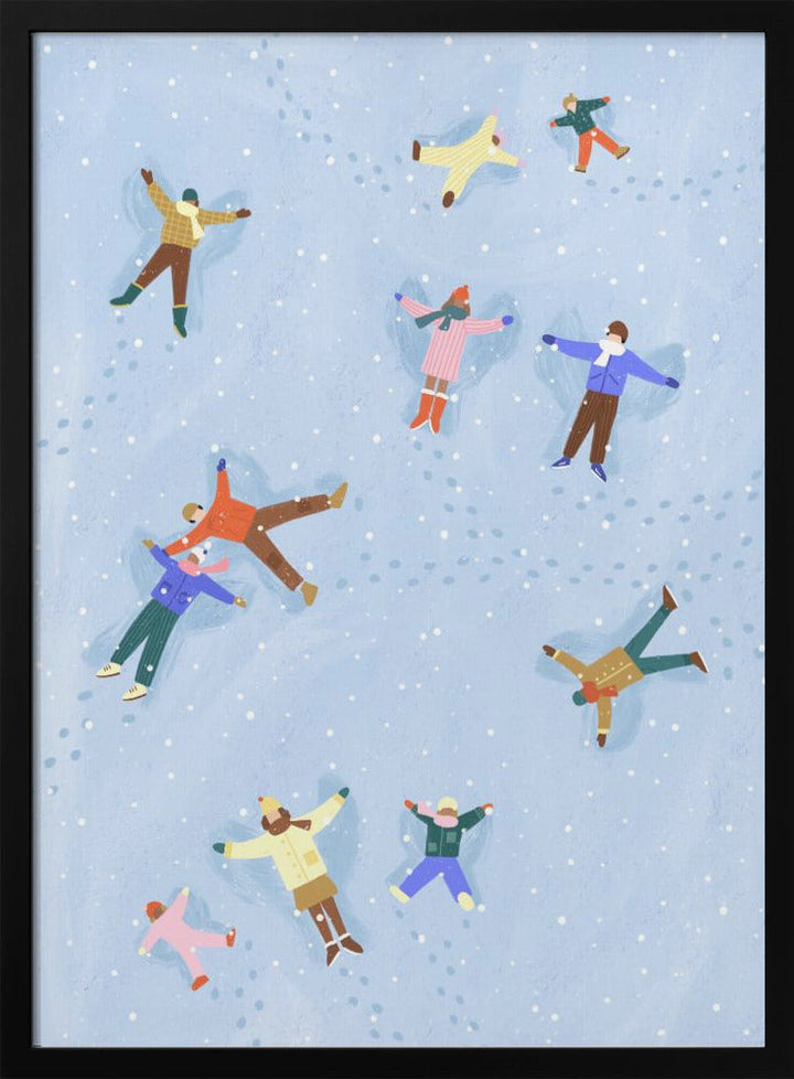 Snow Angels - Stretched Canvas, Poster or Fine Art Print I Heart Wall Art