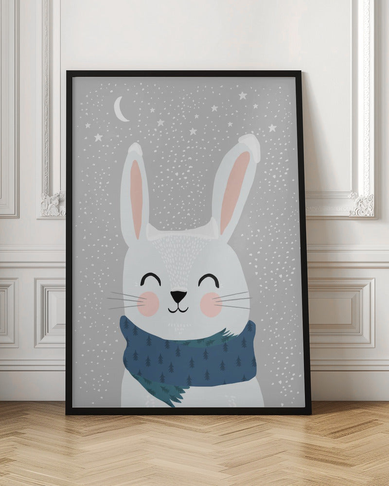 Snow Bunny - Stretched Canvas, Poster or Fine Art Print I Heart Wall Art