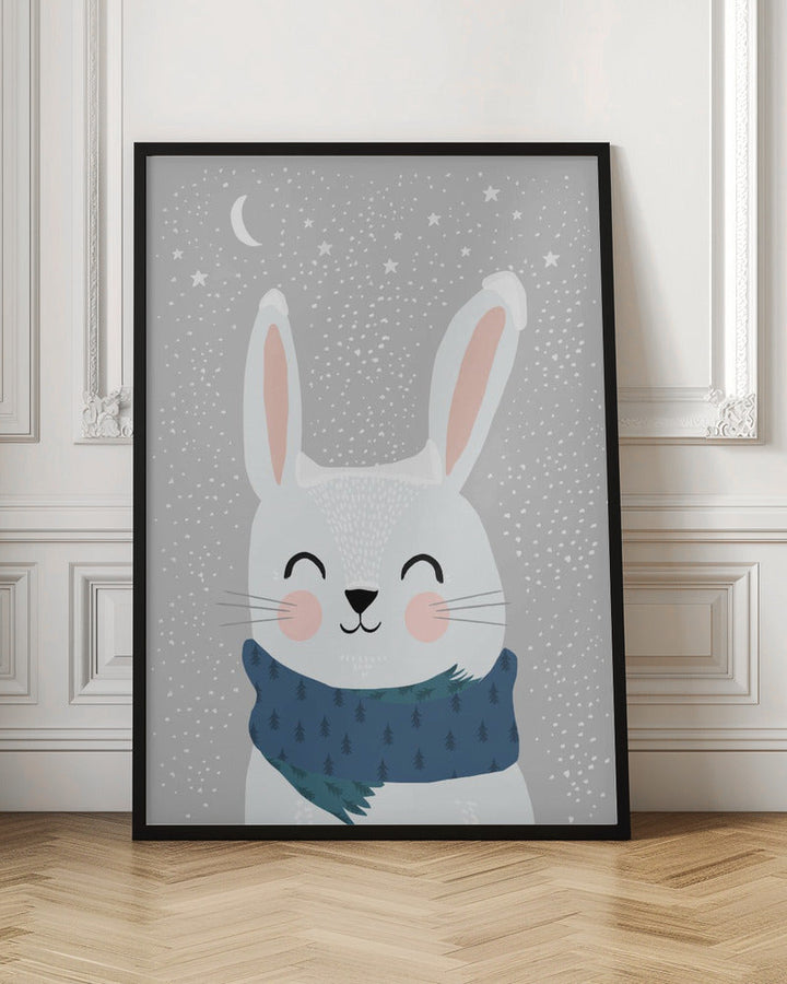 Snow Bunny - Stretched Canvas, Poster or Fine Art Print I Heart Wall Art