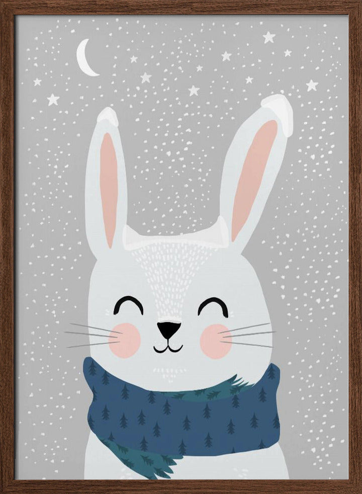 Snow Bunny - Stretched Canvas, Poster or Fine Art Print I Heart Wall Art