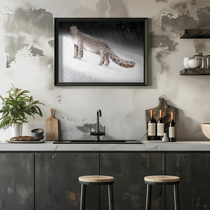 Snow Leopard - Stretched Canvas, Poster or Fine Art Print I Heart Wall Art