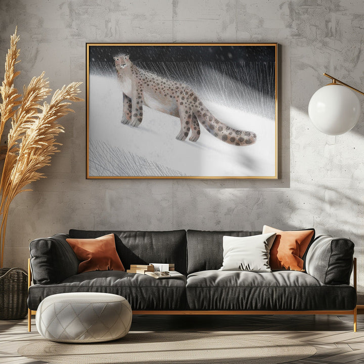 Snow Leopard - Stretched Canvas, Poster or Fine Art Print I Heart Wall Art