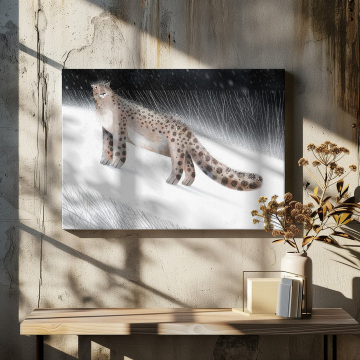 Snow Leopard - Stretched Canvas, Poster or Fine Art Print I Heart Wall Art