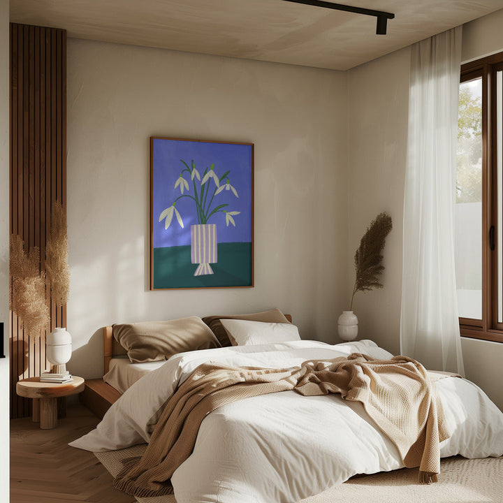 Snowdrops - Stretched Canvas, Poster or Fine Art Print I Heart Wall Art