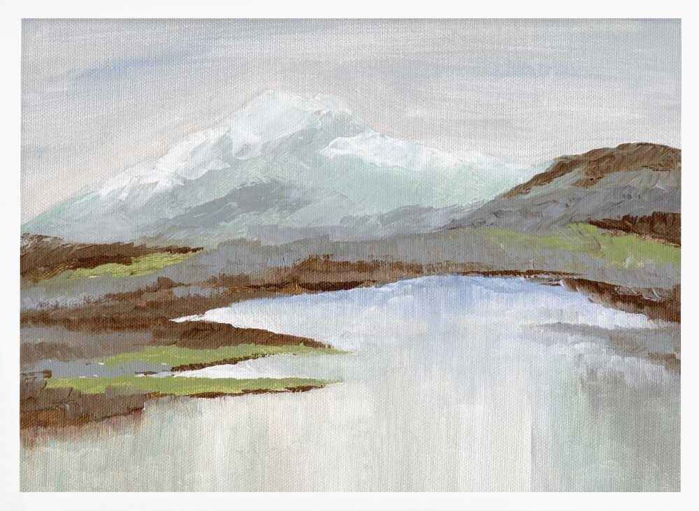Snowy Alp - Stretched Canvas, Poster or Fine Art Print - I Heart Wall Art - Poster Print, Canvas Print or Framed Art Print