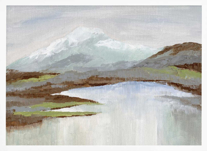 Snowy Alp - Stretched Canvas, Poster or Fine Art Print - I Heart Wall Art - Poster Print, Canvas Print or Framed Art Print