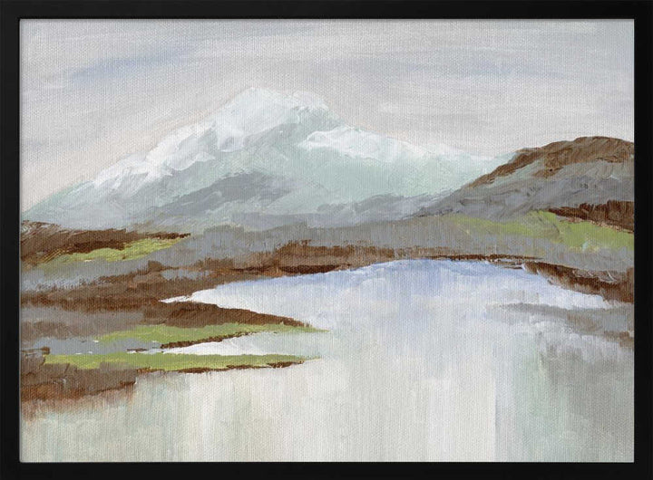 Snowy Alp - Stretched Canvas, Poster or Fine Art Print - I Heart Wall Art - Poster Print, Canvas Print or Framed Art Print