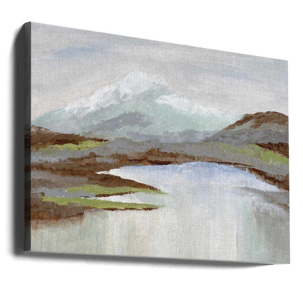 Snowy Alp - Stretched Canvas, Poster or Fine Art Print - I Heart Wall Art - Poster Print, Canvas Print or Framed Art Print