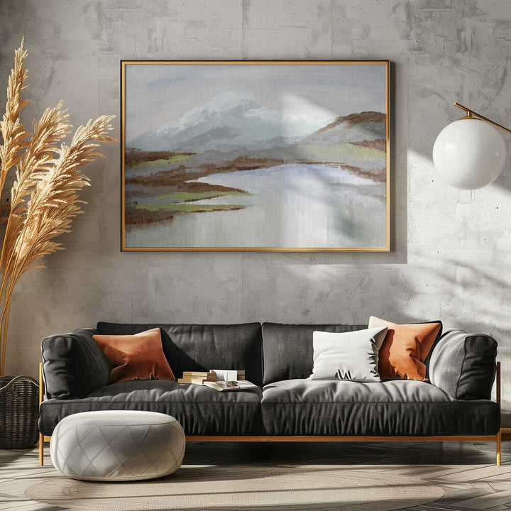 Snowy Alp - Stretched Canvas, Poster or Fine Art Print - I Heart Wall Art - Poster Print, Canvas Print or Framed Art Print