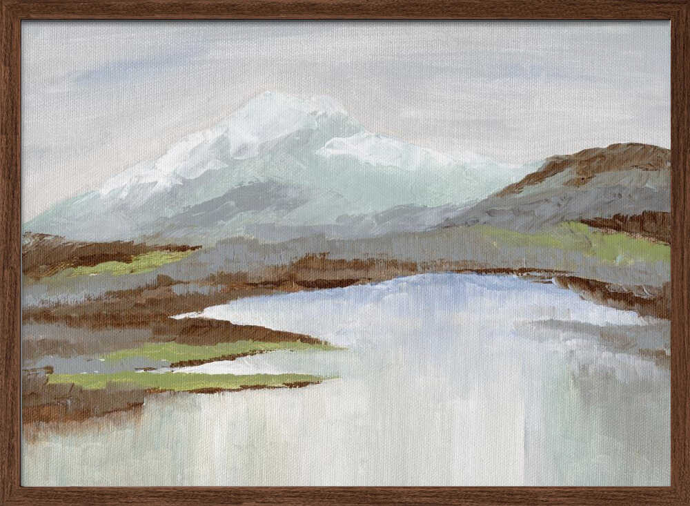 Snowy Alp - Stretched Canvas, Poster or Fine Art Print - I Heart Wall Art - Poster Print, Canvas Print or Framed Art Print
