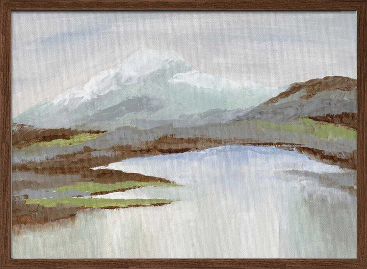 Snowy Alp - Stretched Canvas, Poster or Fine Art Print - I Heart Wall Art - Poster Print, Canvas Print or Framed Art Print