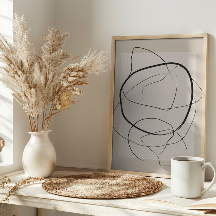 Soft Abstract Lines Art - Stretched Canvas, Poster or Fine Art Print - I Heart Wall Art - Poster Print, Canvas Print or Framed Art Print