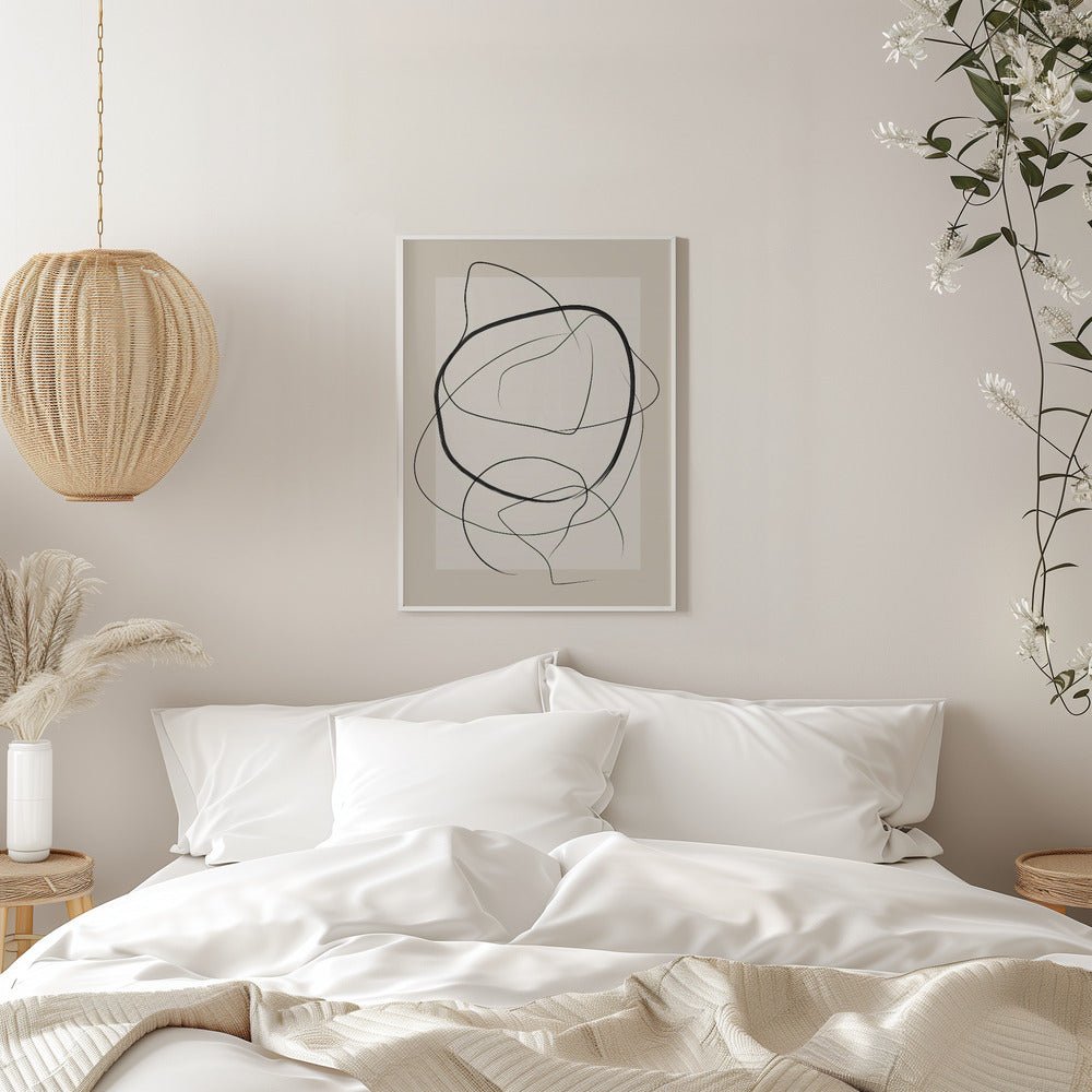 Soft Abstract Lines Art - Stretched Canvas, Poster or Fine Art Print - I Heart Wall Art - Poster Print, Canvas Print or Framed Art Print