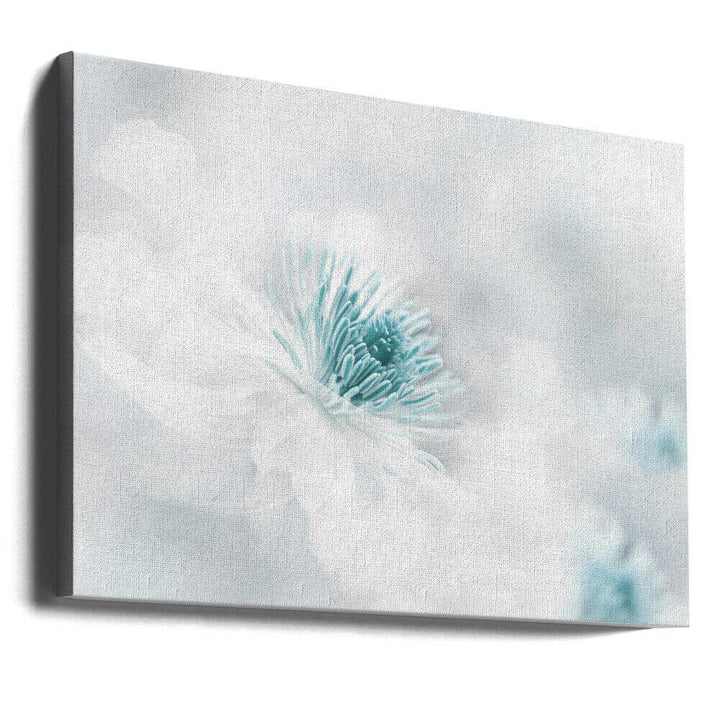 Soft Blue Floral Dream - Photographic Stretched Canvas Poster or Fine Art Print