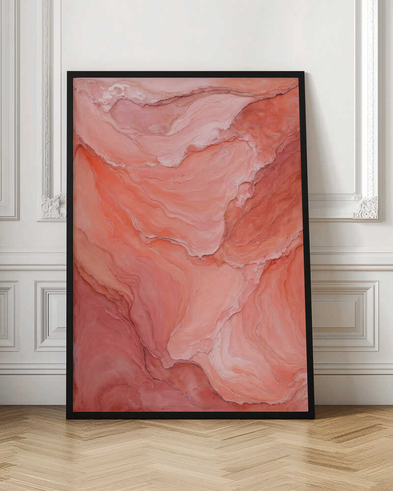 Soft Coral Flow - Stretched Canvas, Poster or Fine Art Print - I Heart Wall Art - Poster Print, Canvas Print or Framed Art Print