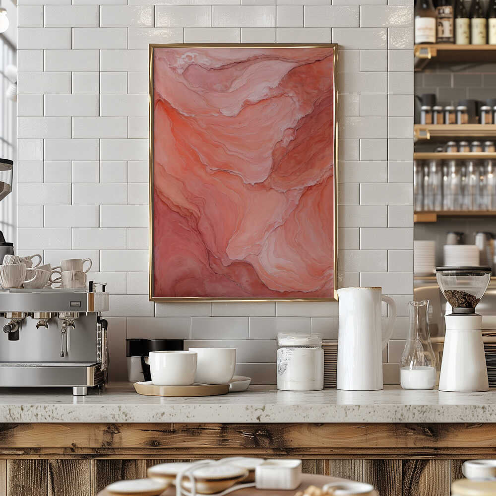 Soft Coral Flow - Stretched Canvas, Poster or Fine Art Print - I Heart Wall Art - Poster Print, Canvas Print or Framed Art Print