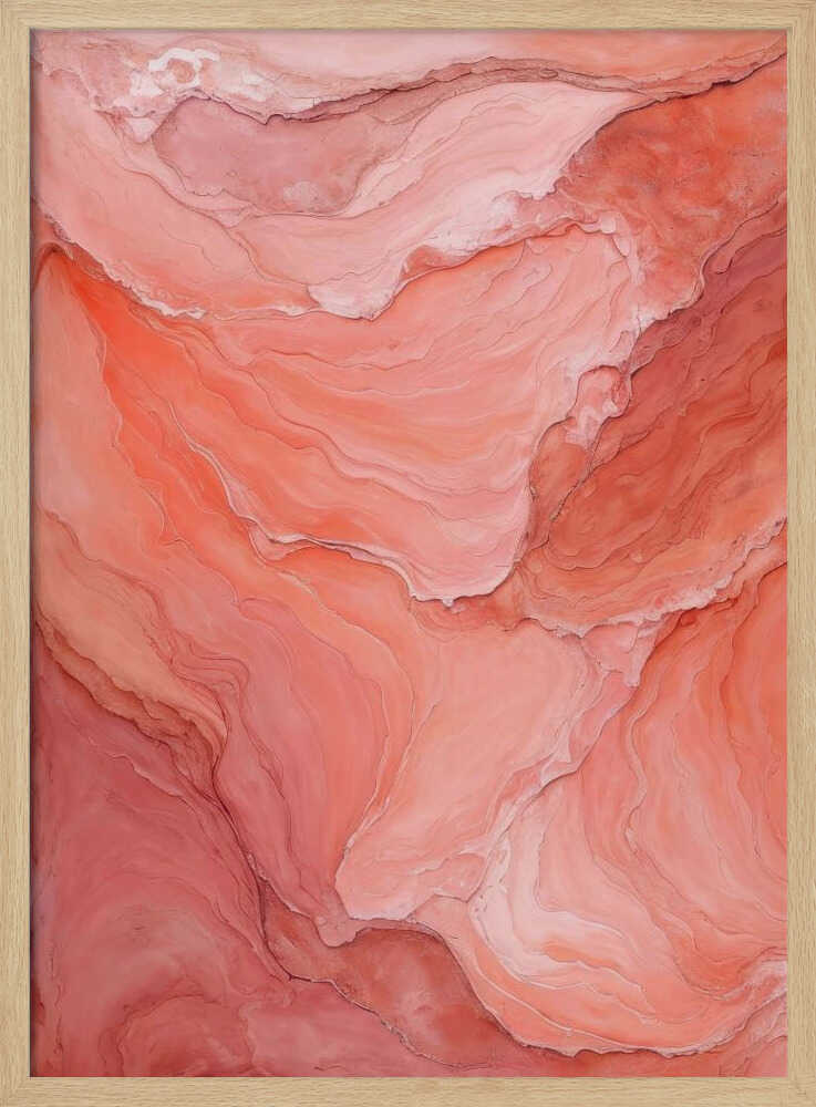 Soft Coral Flow - Stretched Canvas, Poster or Fine Art Print - I Heart Wall Art - Poster Print, Canvas Print or Framed Art Print