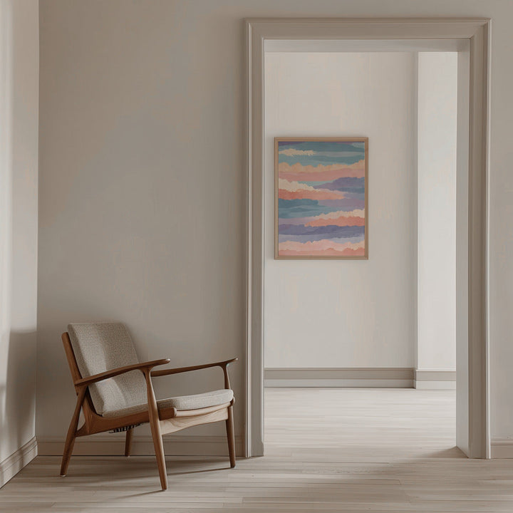Soft Horizon Waves - Stretched Canvas, Poster or Fine Art Print I Heart Wall Art