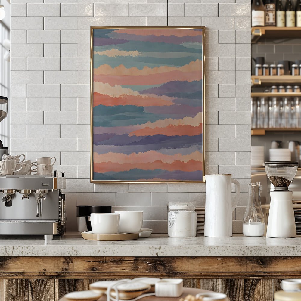 Soft Horizon Waves - Stretched Canvas or Fine Art Print - I Heart Wall Art - Poster Print, Canvas Print or Framed Art Print