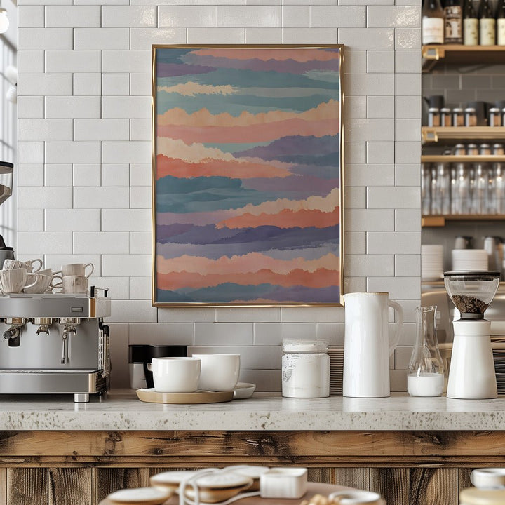 Soft Horizon Waves - Stretched Canvas or Fine Art Print - I Heart Wall Art - Poster Print, Canvas Print or Framed Art Print