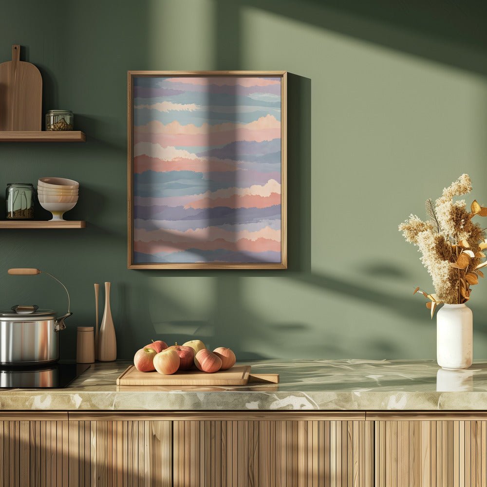 Soft Horizon Waves - Stretched Canvas or Fine Art Print - I Heart Wall Art - Poster Print, Canvas Print or Framed Art Print