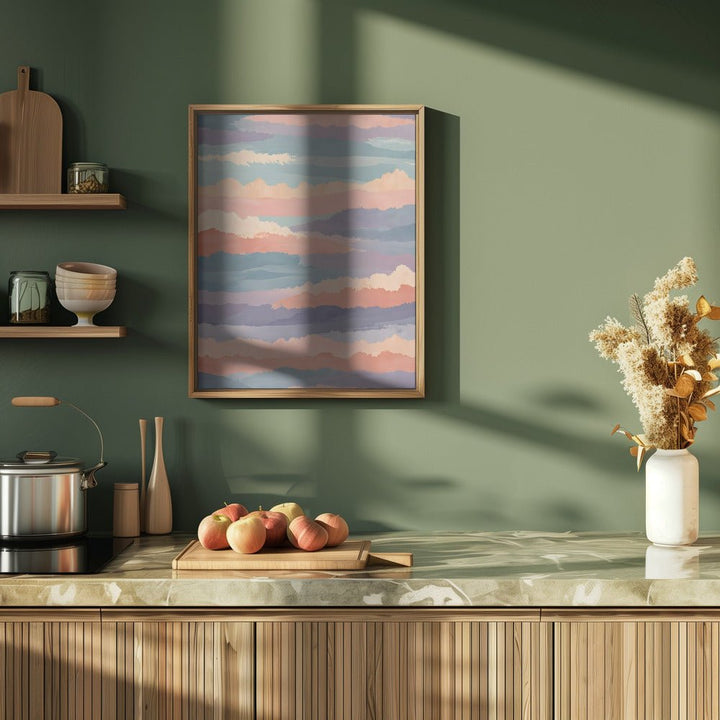 Soft Horizon Waves - Stretched Canvas or Fine Art Print - I Heart Wall Art - Poster Print, Canvas Print or Framed Art Print