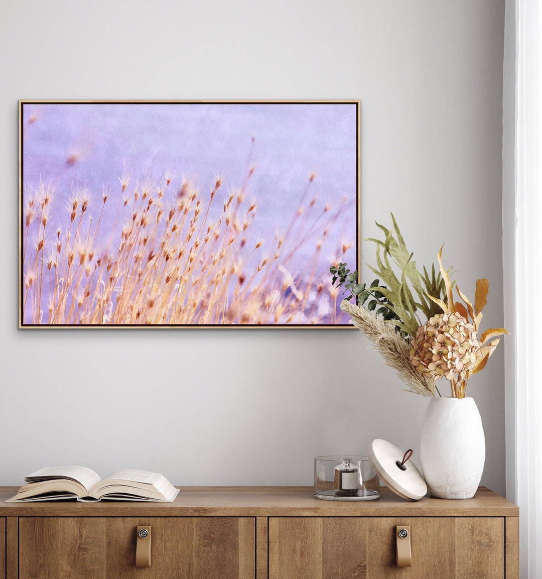 Soft Lavender - Abstract Purple Original Stretched Canvas Wall Art Print