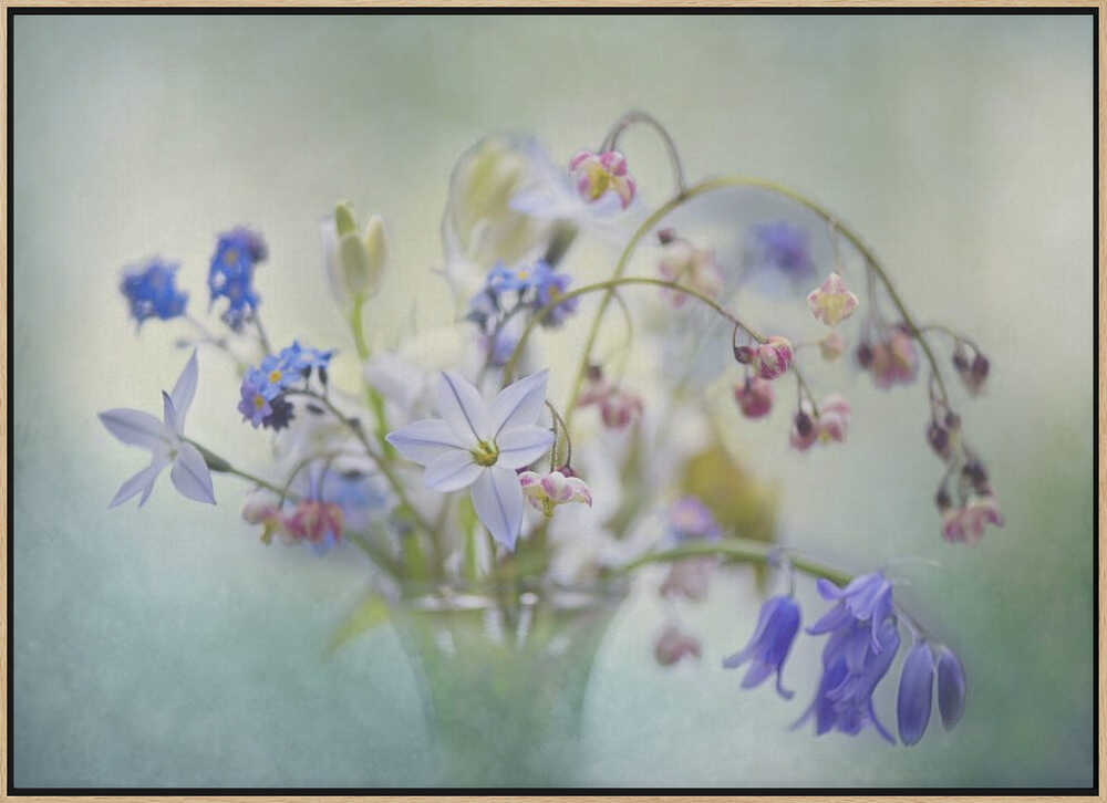 Soft Spring Bouquet - Stretched Canvas Poster or Fine Art Print