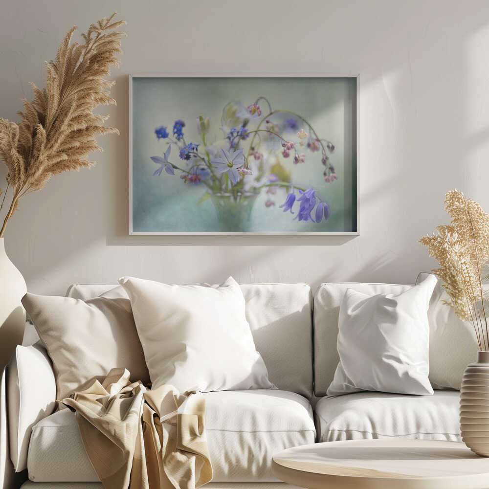Soft Spring Bouquet - Stretched Canvas Poster or Fine Art Print