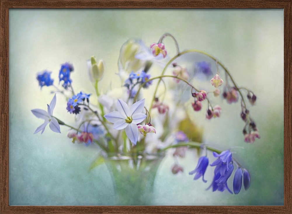 Soft Spring Bouquet - Stretched Canvas Poster or Fine Art Print