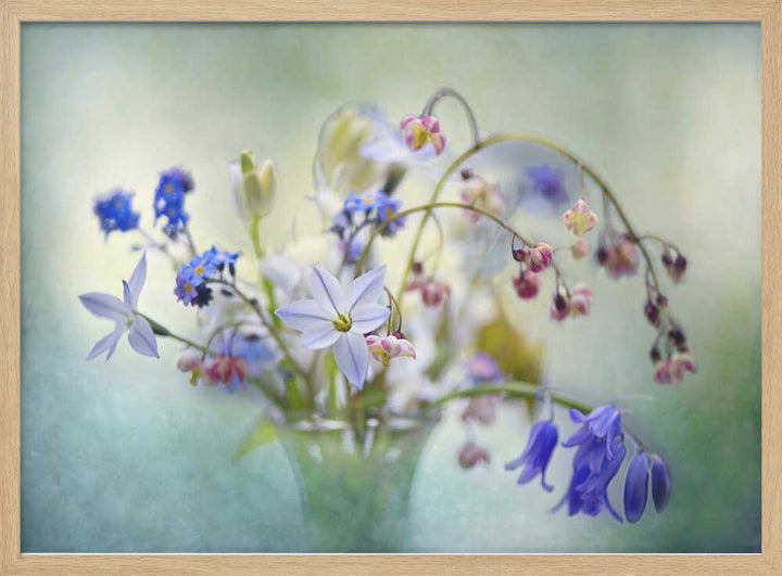 Soft Spring Bouquet - Stretched Canvas Poster or Fine Art Print