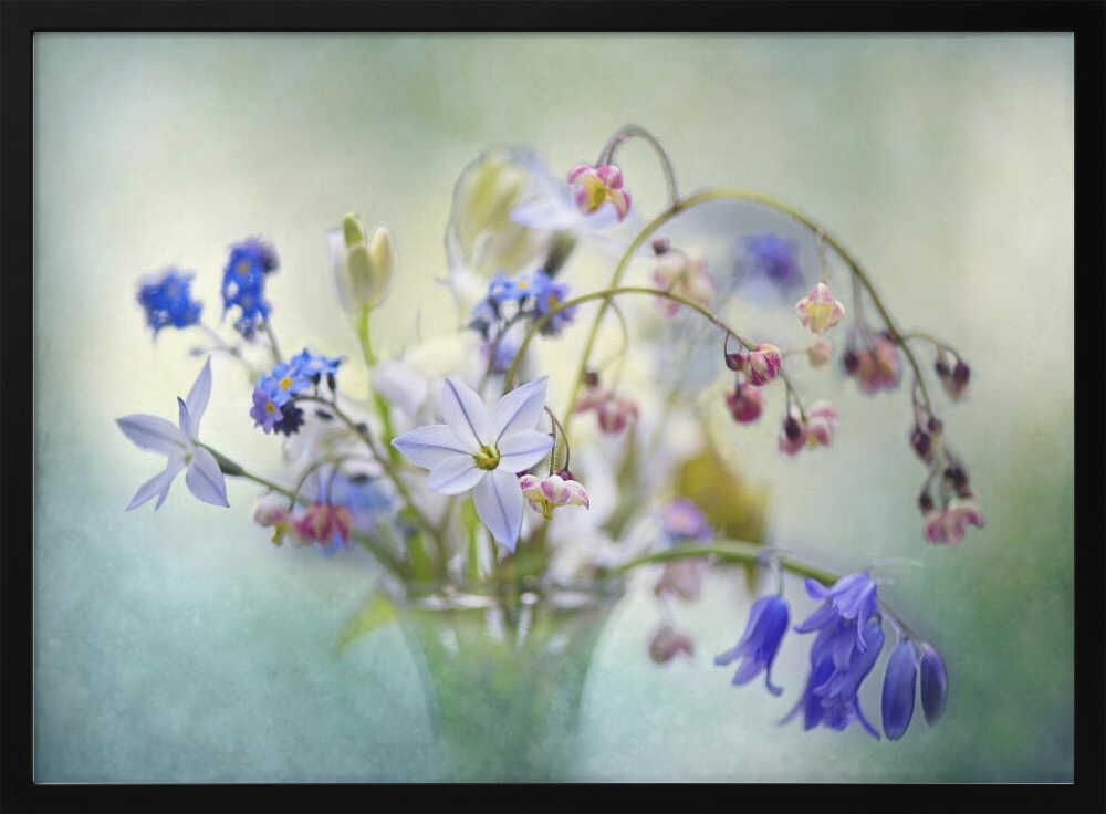 Soft Spring Bouquet - Stretched Canvas Poster or Fine Art Print