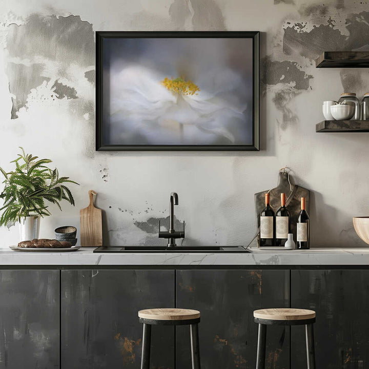 Soft White Bloom - Stretched Canvas Poster or Fine Art Print