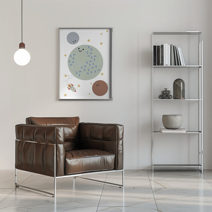 Solar Earth Moon - Stretched Canvas, Poster or Fine Art Print I Heart Wall Art