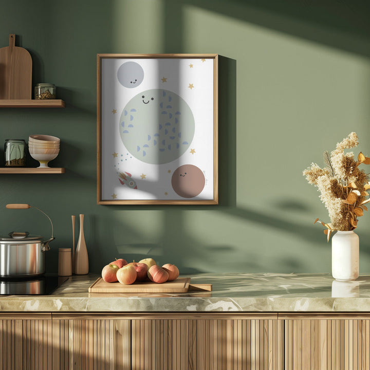 Solar Earth Moon - Stretched Canvas, Poster or Fine Art Print I Heart Wall Art