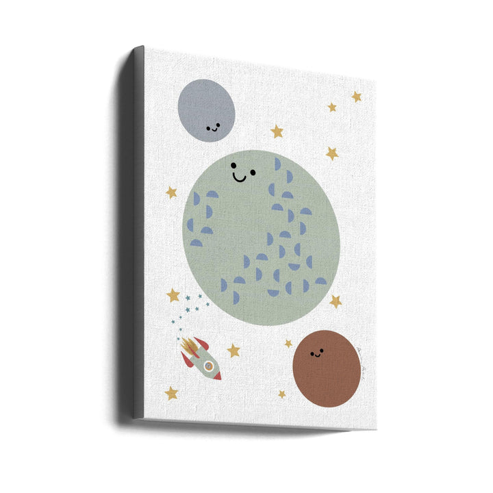 Solar Earth Moon - Stretched Canvas, Poster or Fine Art Print I Heart Wall Art