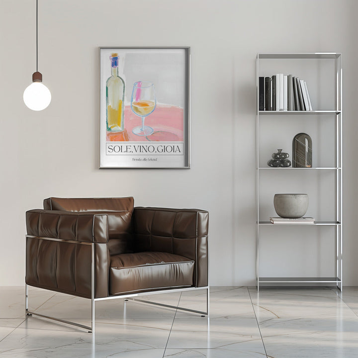Sole, vino, gioia - Stretched Canvas, Poster or Fine Art Print I Heart Wall Art